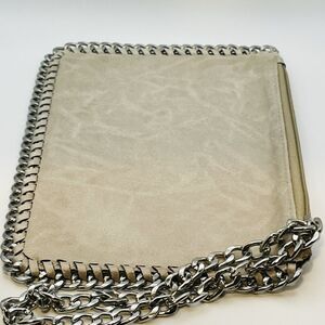 All Over Chain Vegan Leather Wristlet 9” X 6”